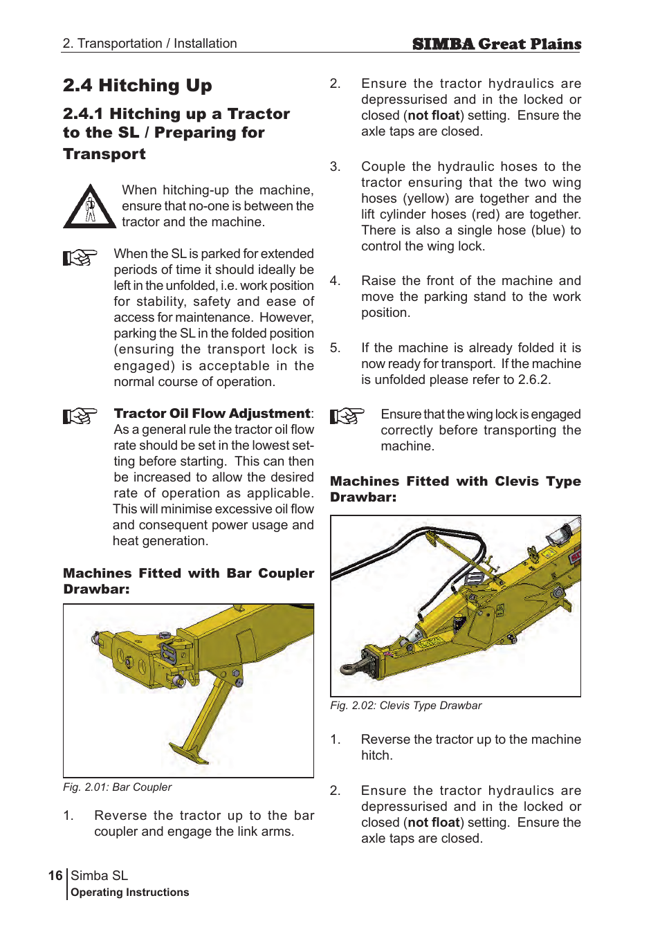4 hitching up | Great Plains P18253C Operator Manual User Manual | Page 16 / 190