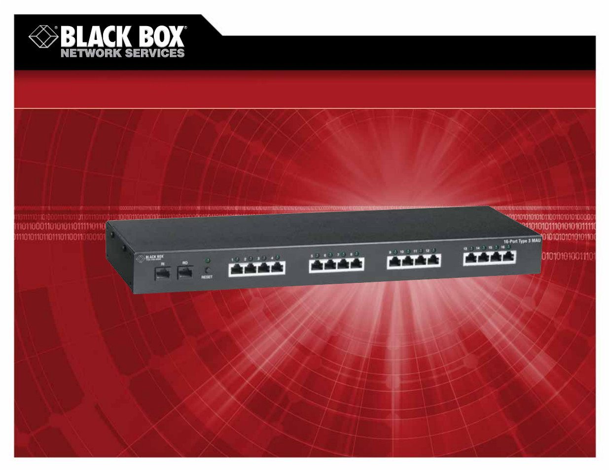 Black Box 16-Port Type 3 MAU User Manual | 2 pages