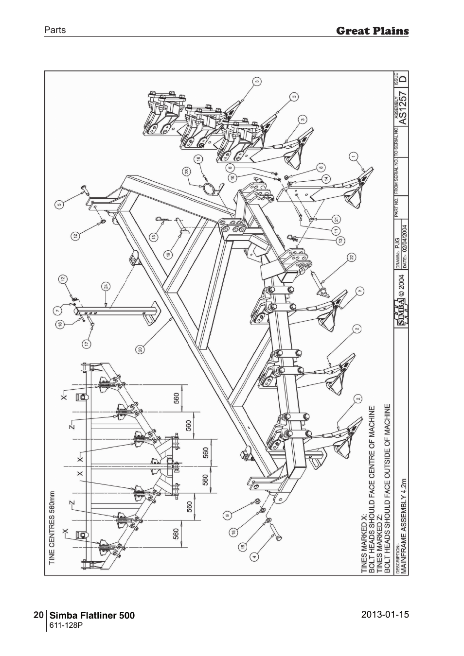 Great Plains Simba Flatliner 500 Parts Manual User Manual | Page 20 / 66