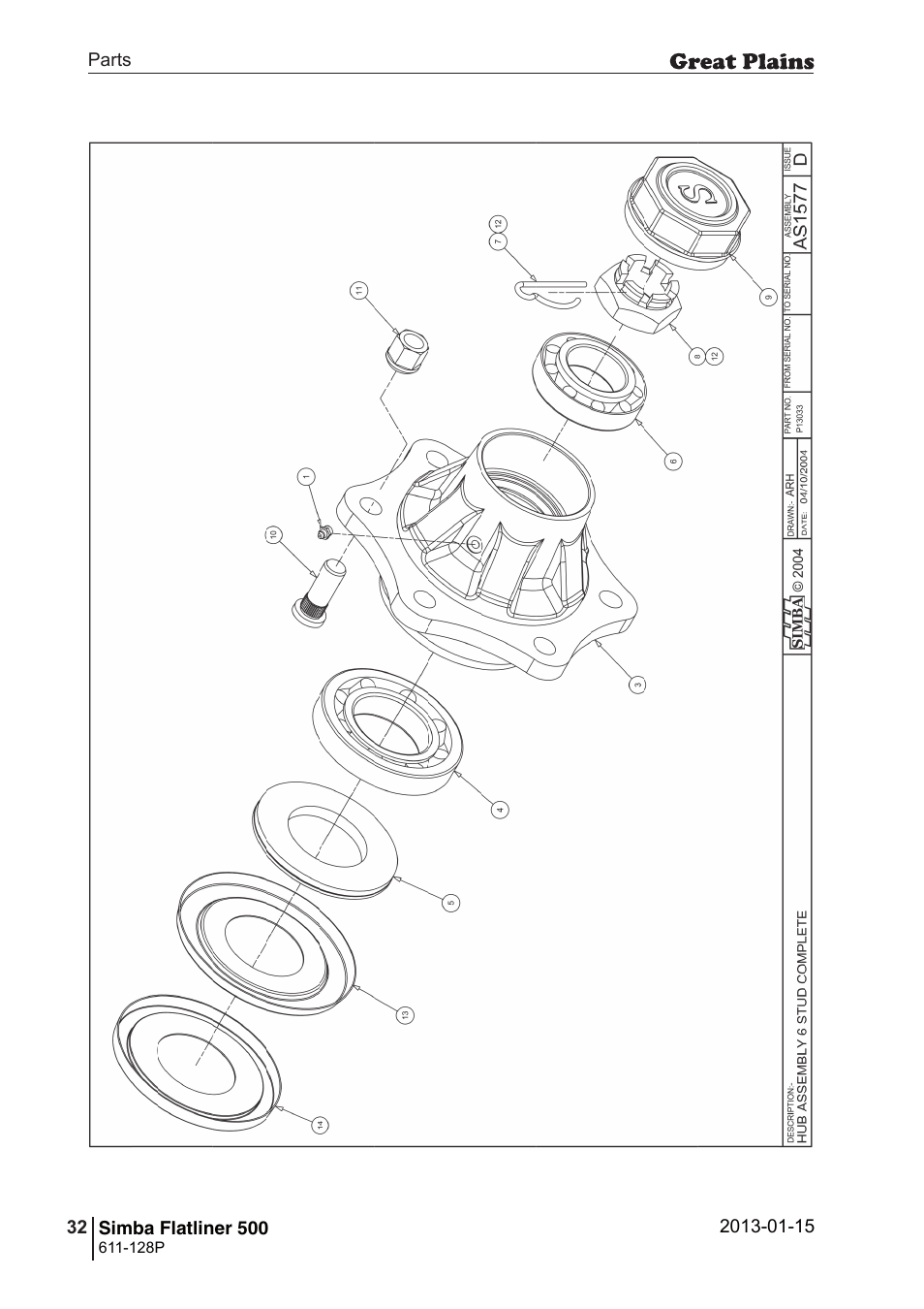 Great Plains Simba Flatliner 500 Parts Manual User Manual | Page 32 / 66