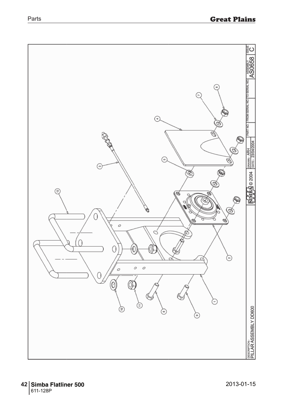 Great Plains Simba Flatliner 500 Parts Manual User Manual | Page 42 / 66