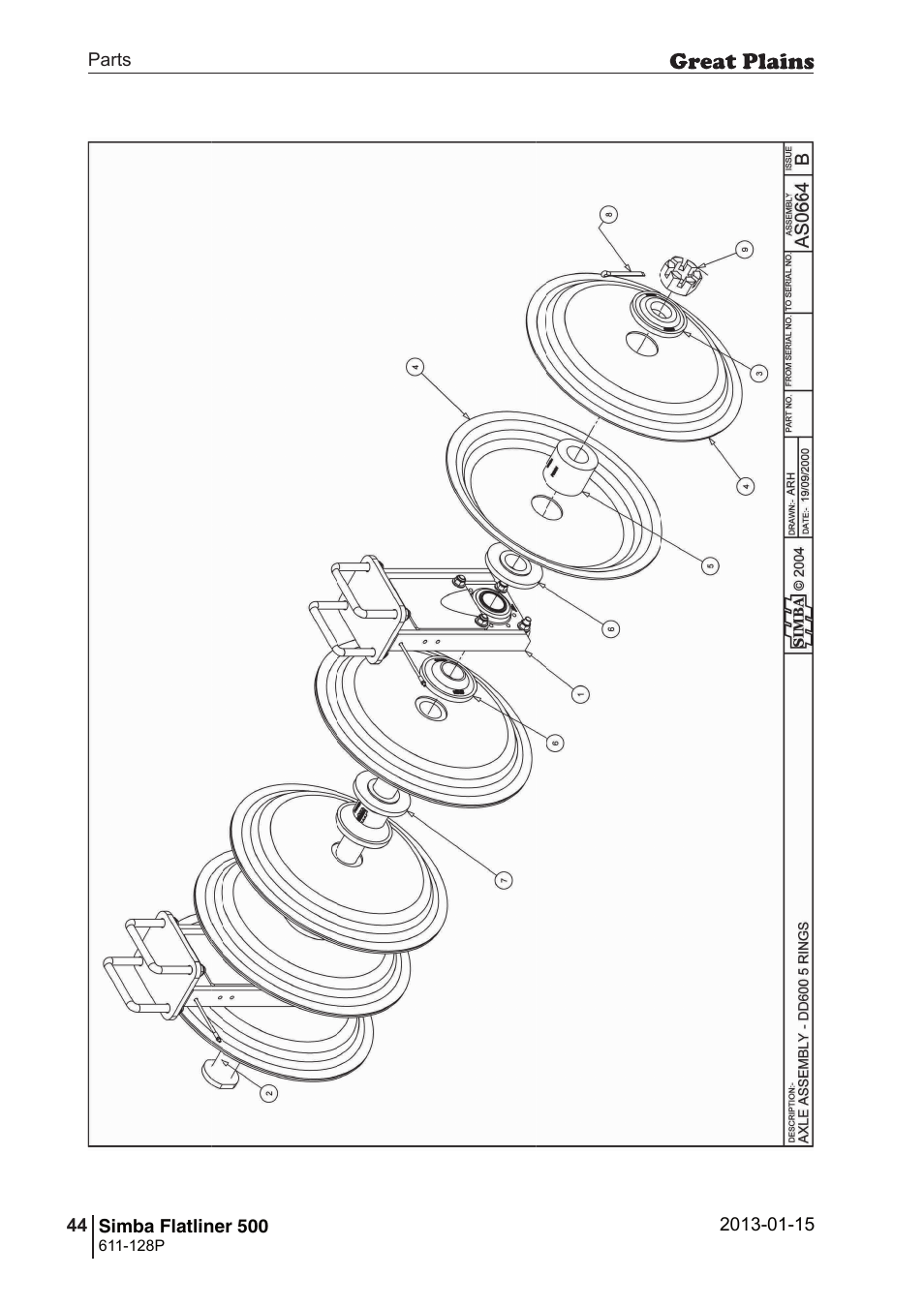 Great Plains Simba Flatliner 500 Parts Manual User Manual | Page 44 / 66