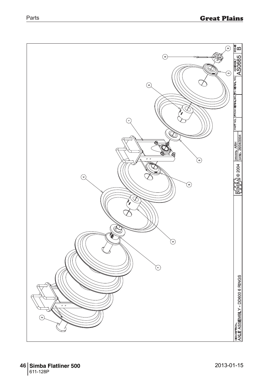 Great Plains Simba Flatliner 500 Parts Manual User Manual | Page 46 / 66