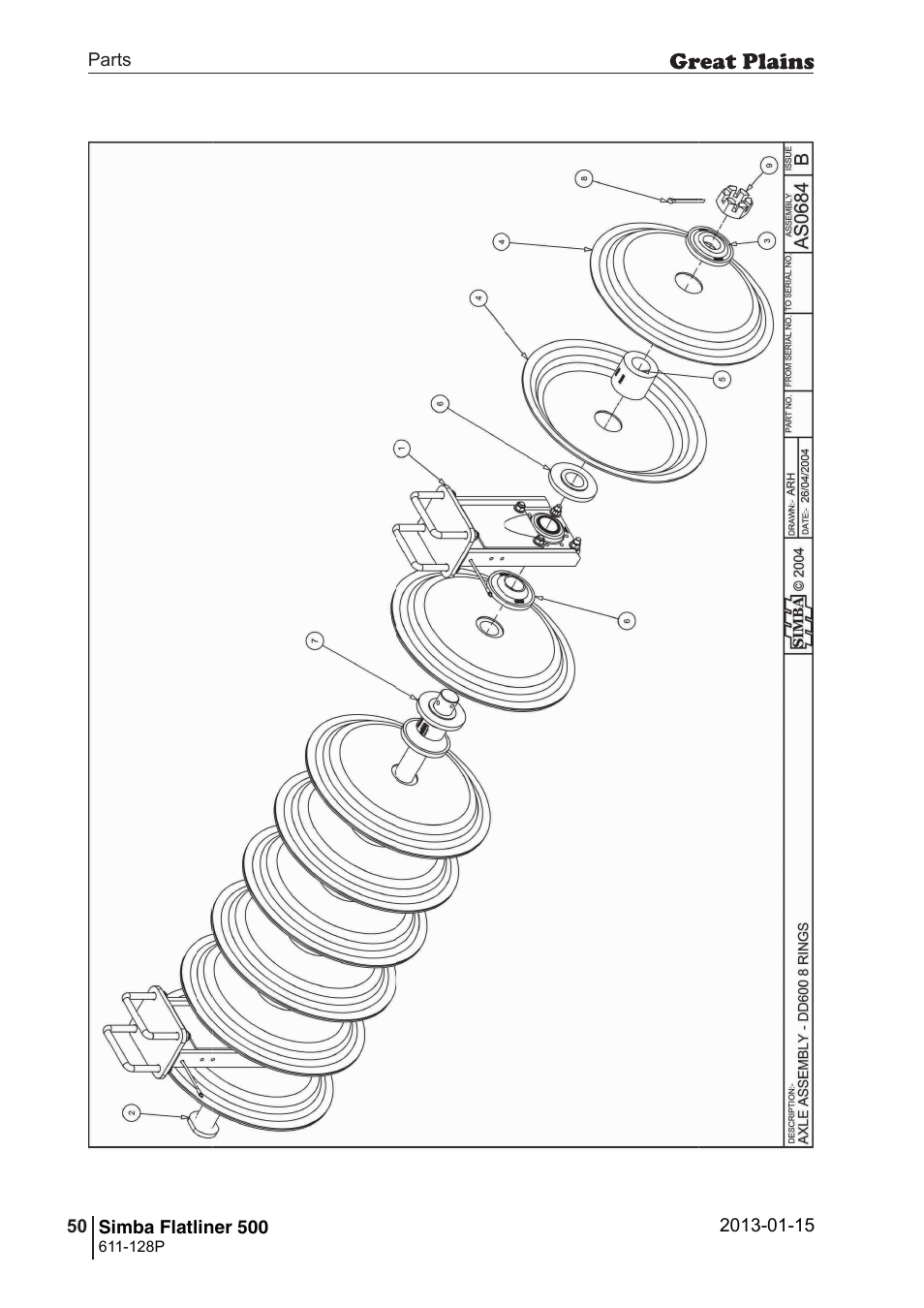 Great Plains Simba Flatliner 500 Parts Manual User Manual | Page 50 / 66