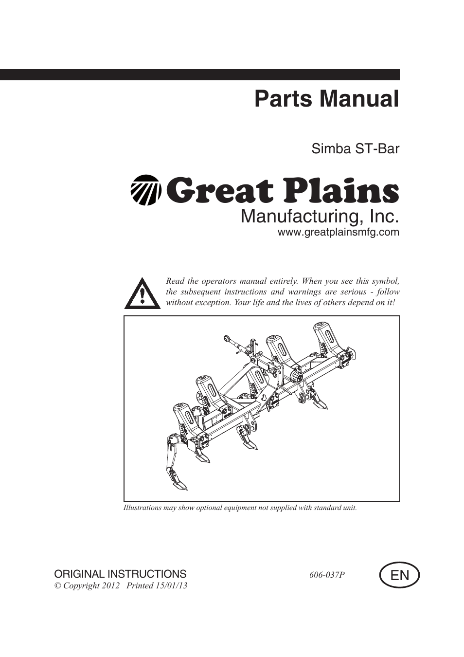 Great Plains ST-Bar Parts Manual User Manual | 32 pages