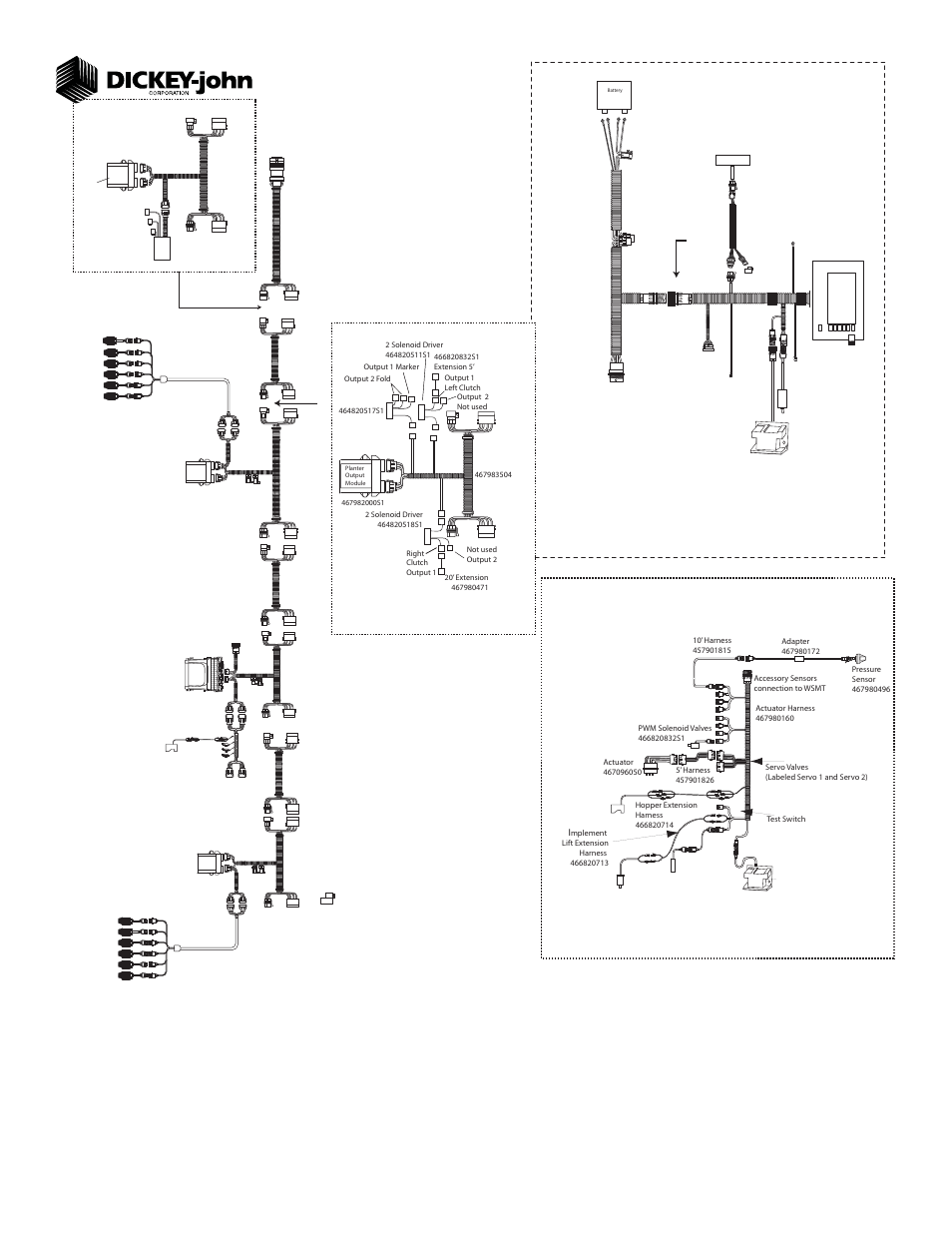 System component installation, Clutch control, Tractor harness | Hydraulic tongue option | Great Plains YP1625A-1236 12 Row 36-Inch Quick Start User Manual | Page 6 / 6