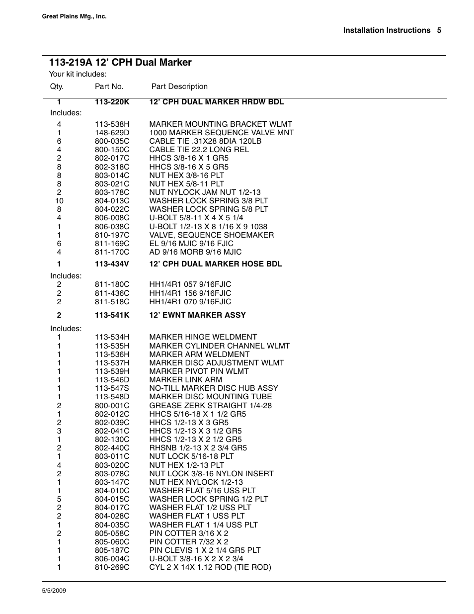 Great Plains 148-152P Assembly Instructions User Manual | Page 5 / 7