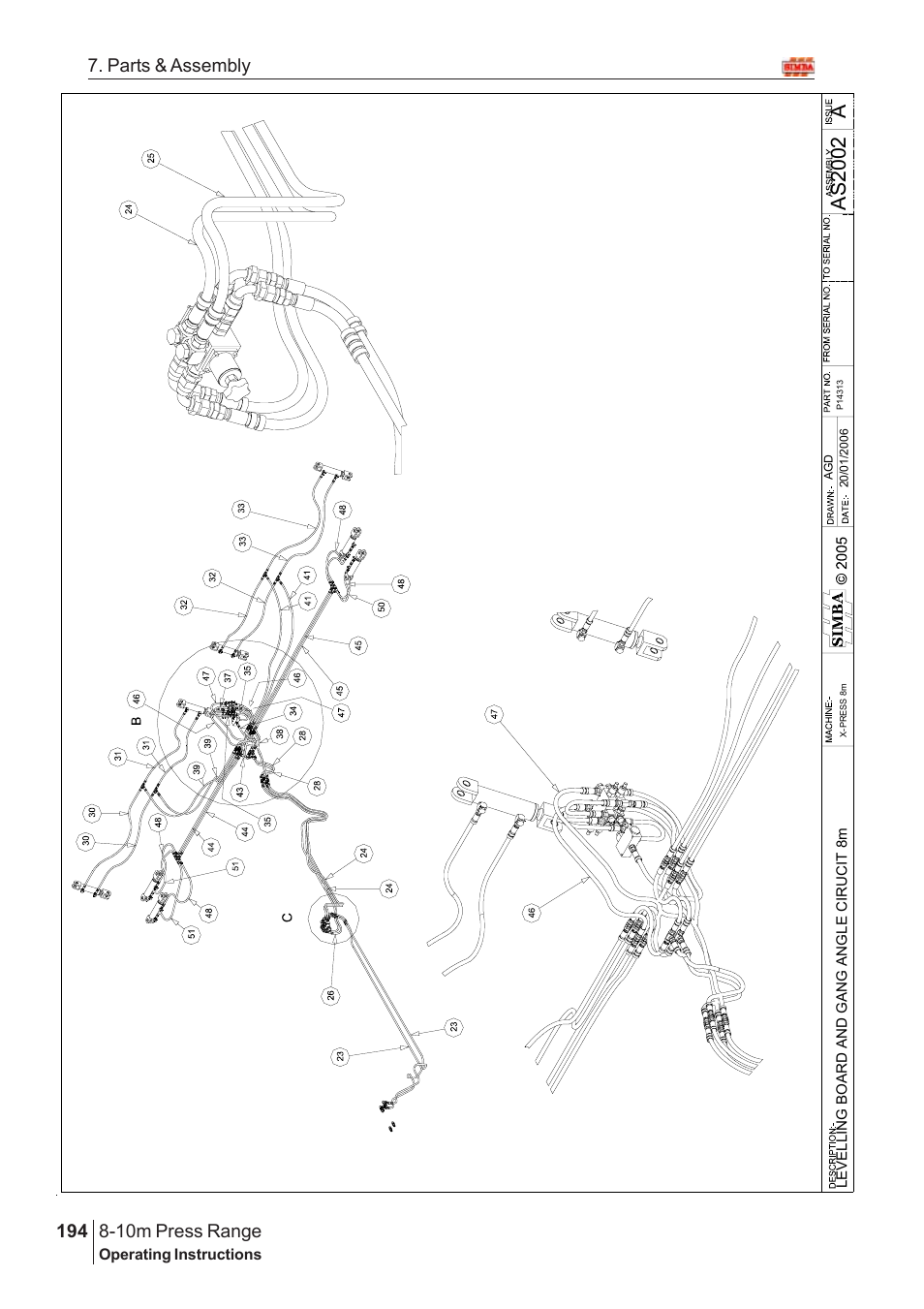 Aas200 2, 10m press range, 194 7. parts & assembly | Great Plains 8-10m Press Range SN 180081540048 Parts Manual User Manual | Page 150 / 176