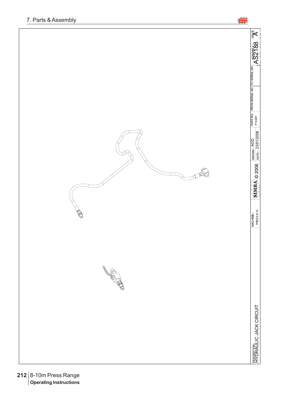 Aas 2188, 10m press range, 212 7. parts & assembly | Great Plains 8-10m Press Range SN 180081540048 Parts Manual User Manual | Page 168 / 176