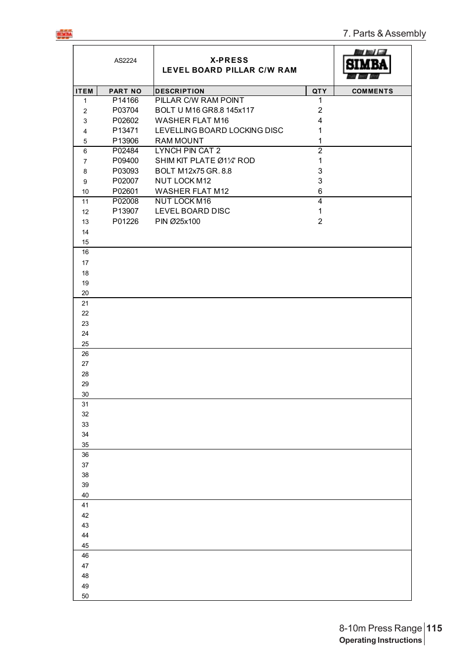 Parts & assembly | Great Plains 8-10m Press Range SN 180081540048 Parts Manual User Manual | Page 71 / 176