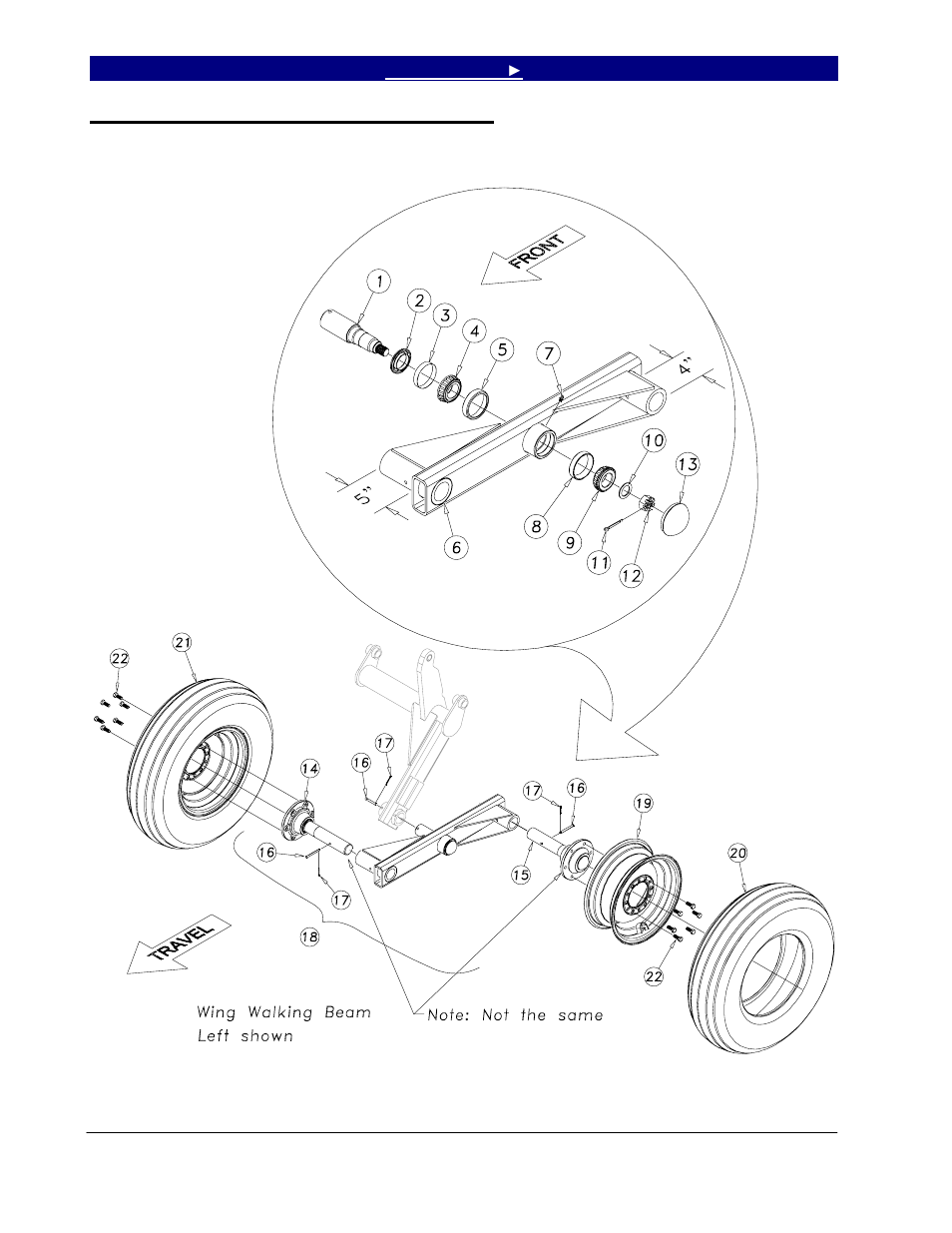 8 & 6-bolt hub & spindle assembly, Outside wing walking beam assembly -7 | Great Plains 7560 Series VII Field Cultivator-Rigid Hitch Parts Manual User Manual | Page 22 / 77