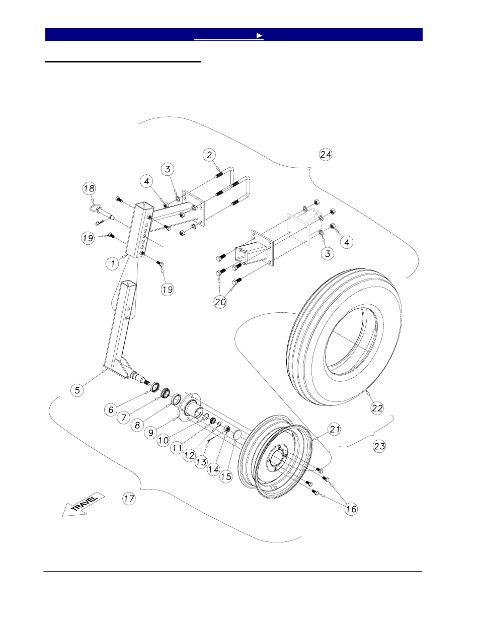 Front gauge wheel assembly -13 | Great Plains 7560 Series VII Field Cultivator-Rigid Hitch Parts Manual User Manual | Page 28 / 77