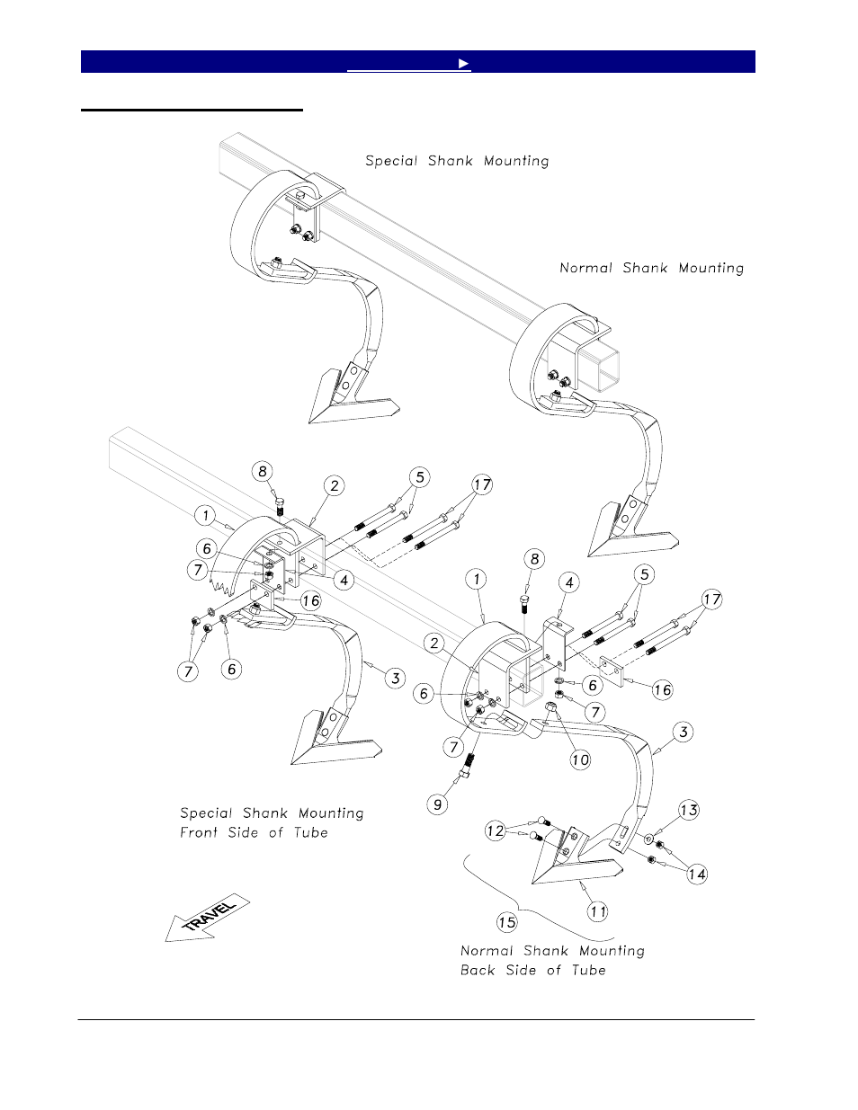 K-flex shank assembly, K-flex shank assembly -3, 3 k-flex shank assembly | Great Plains 7560 Series VII Field Cultivator-Rigid Hitch Parts Manual User Manual | Page 42 / 77