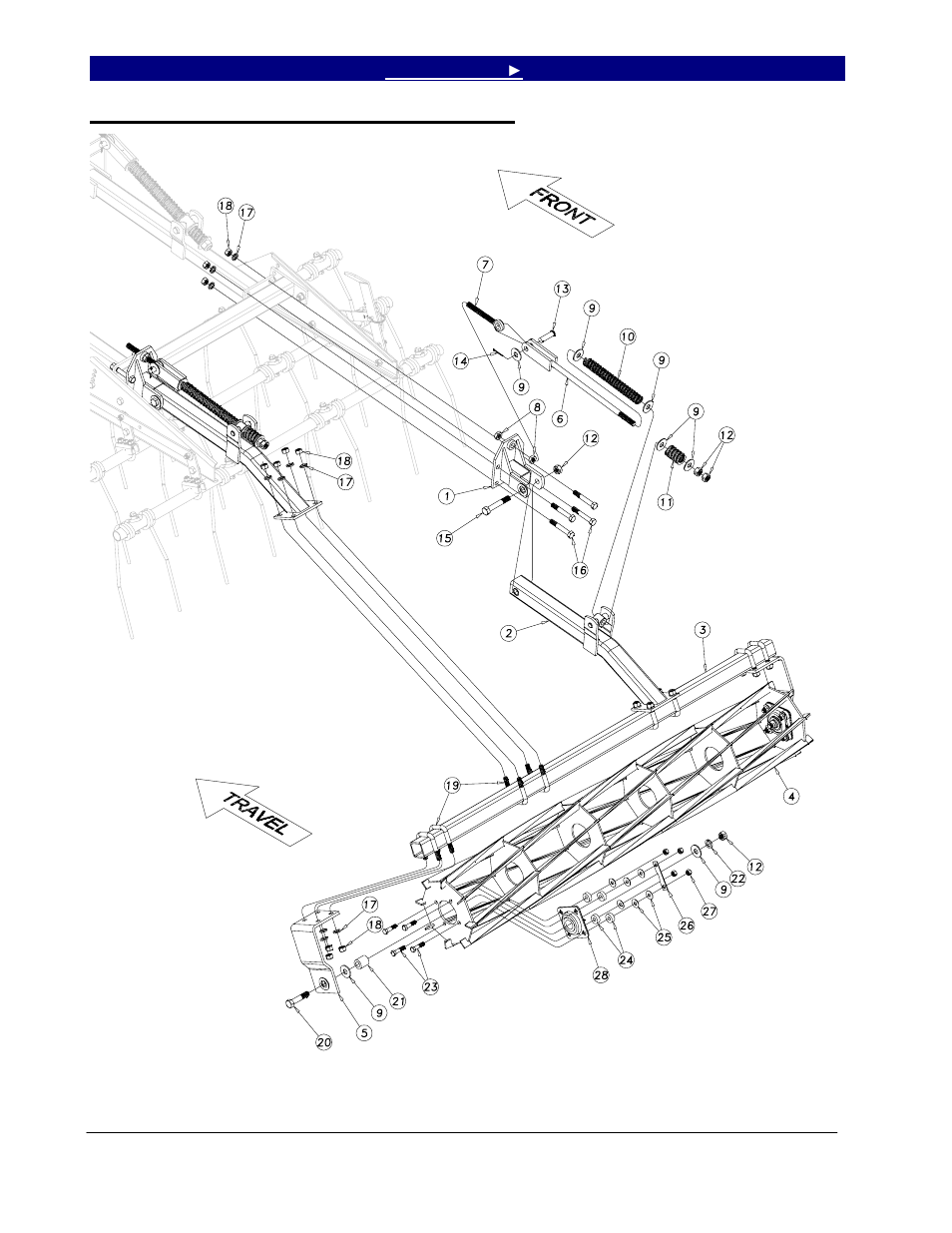 Reel following ch3a coil tine assembly, Reel following ch3a coil tine assembly . 8-9 | Great Plains 7560 Series VII Field Cultivator-Rigid Hitch Parts Manual User Manual | Page 66 / 77