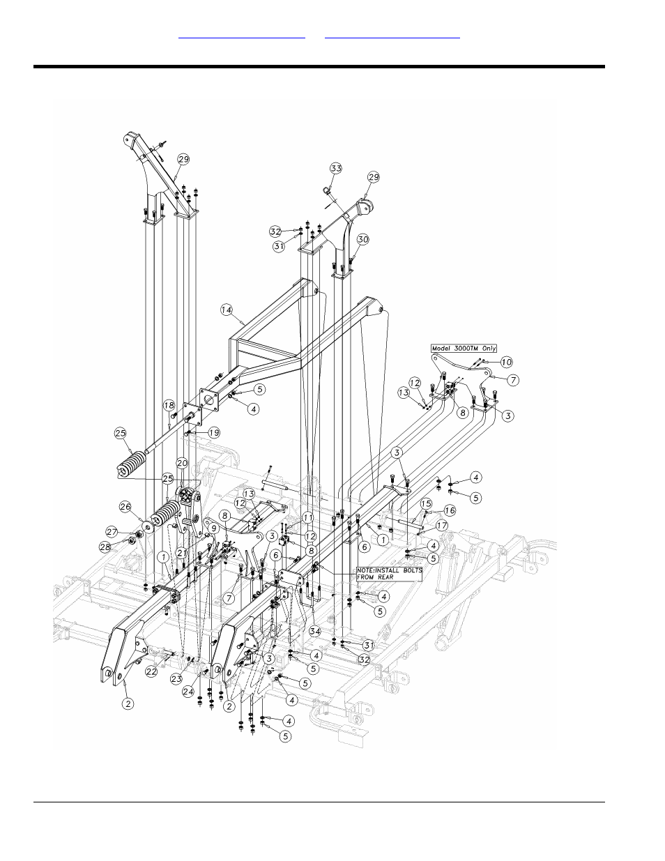 Center truss, level bar & fold assembly | Great Plains 3000TM Parts Manual User Manual | Page 14 / 108