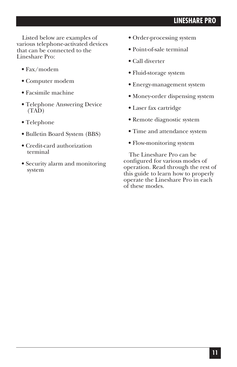 Lineshare pro | Black Box FX150A User Manual | Page 10 / 51