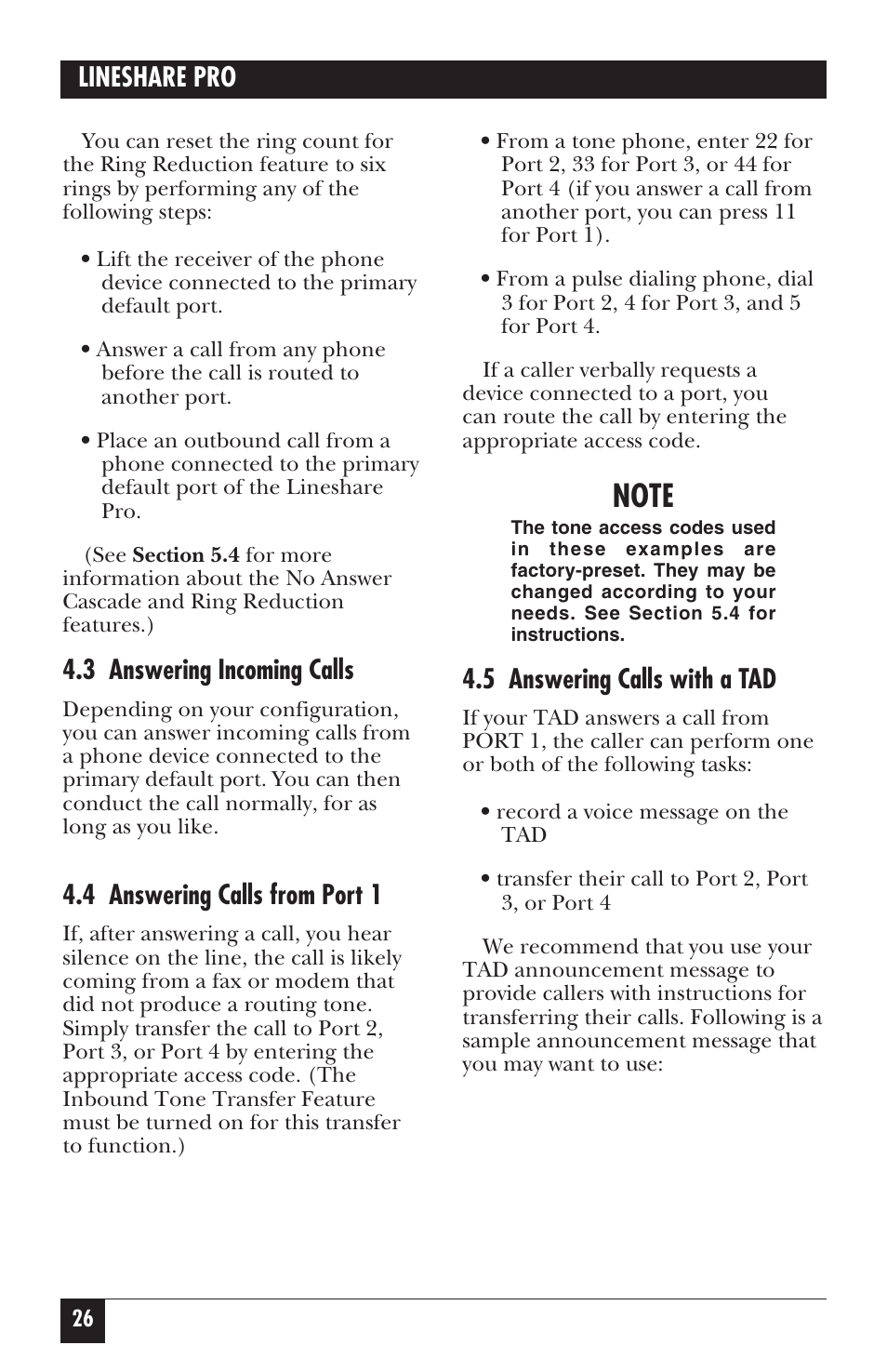 Black Box FX150A User Manual | Page 25 / 51