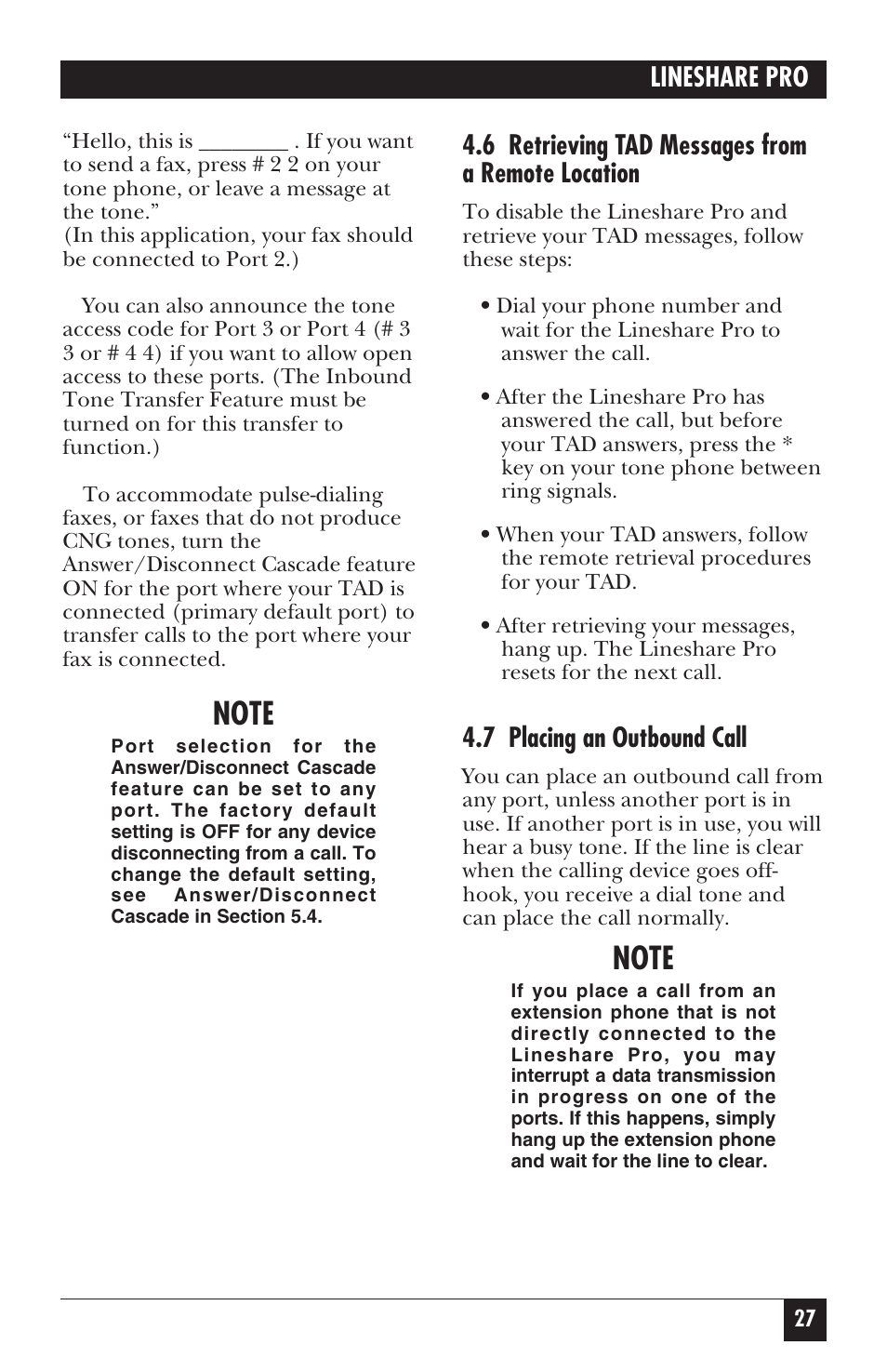 Black Box FX150A User Manual | Page 26 / 51