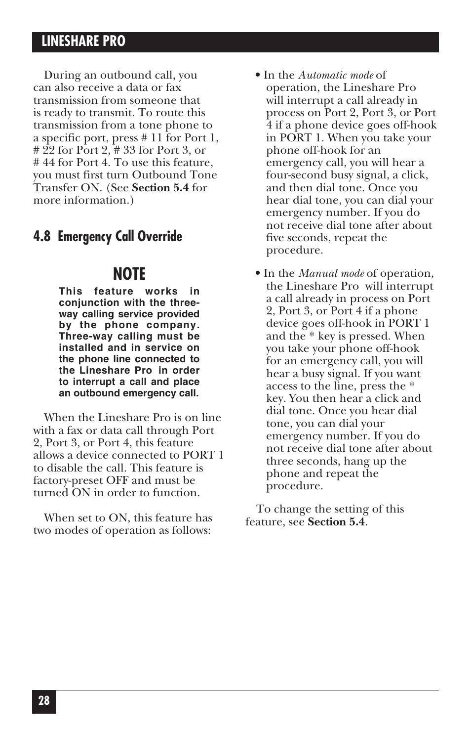 Black Box FX150A User Manual | Page 27 / 51