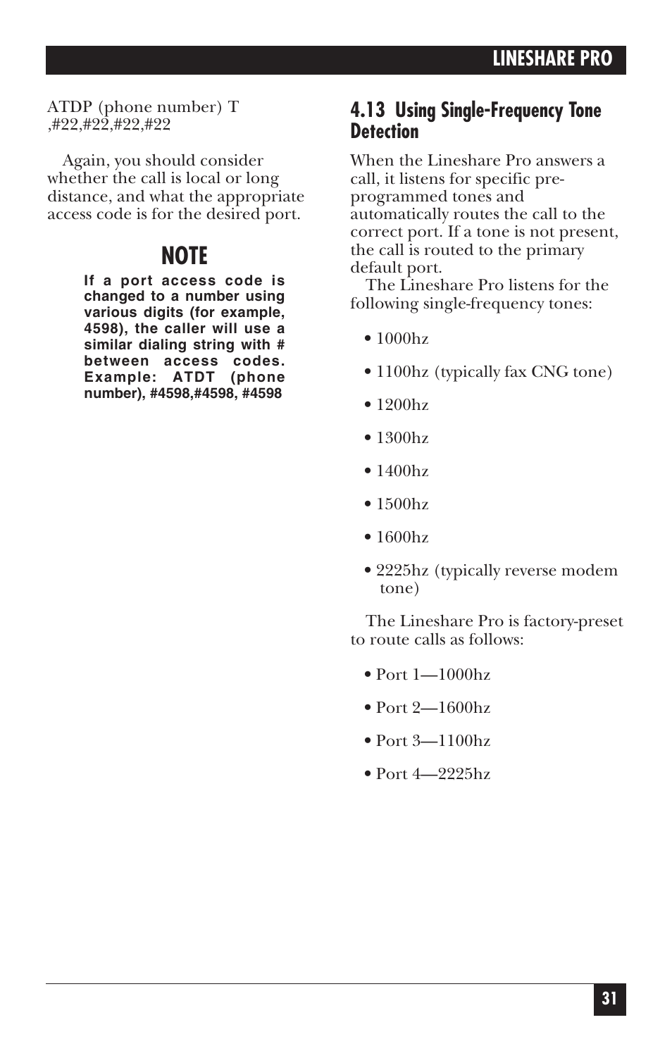 Black Box FX150A User Manual | Page 30 / 51