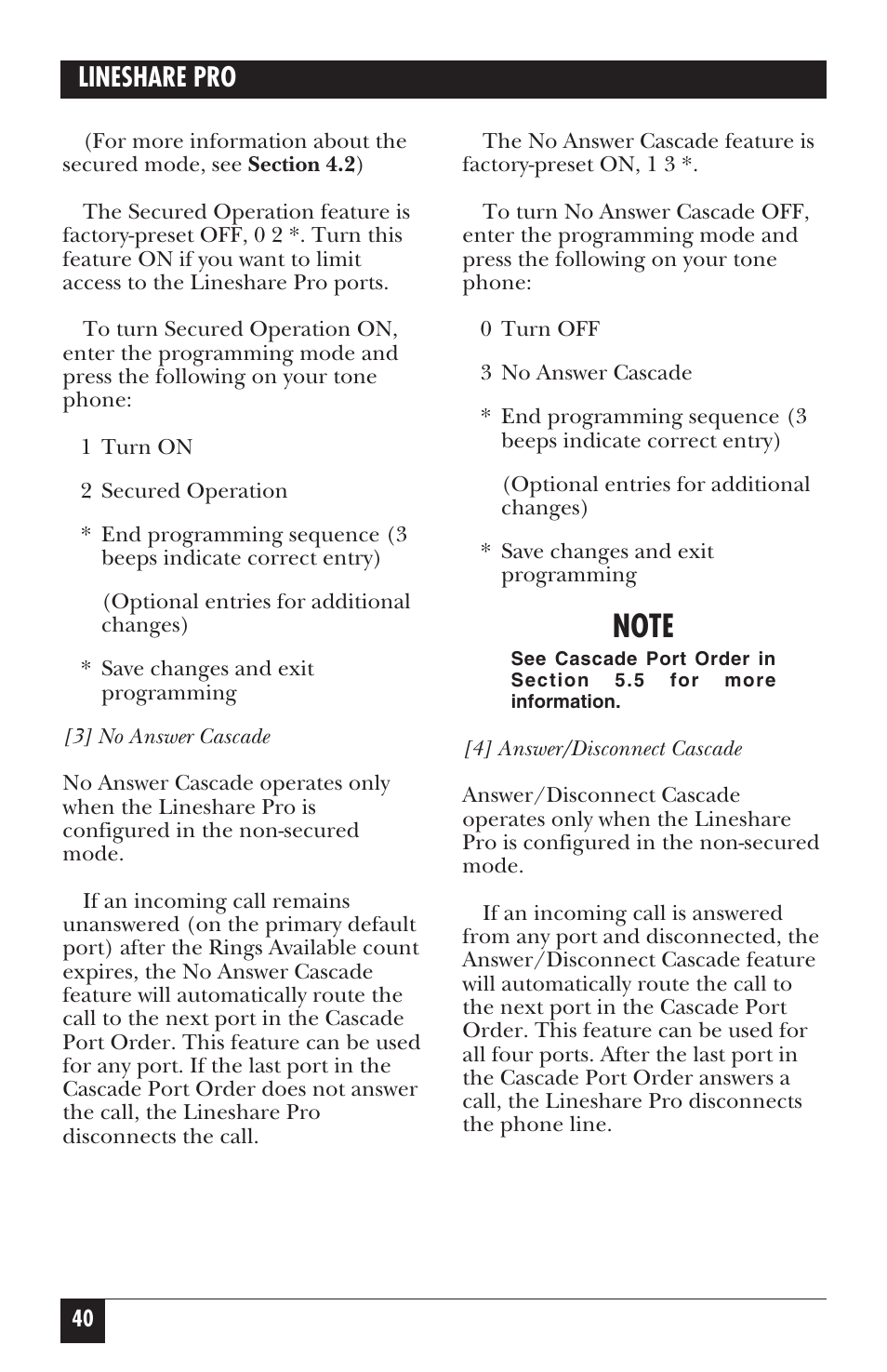 Lineshare pro | Black Box FX150A User Manual | Page 39 / 51