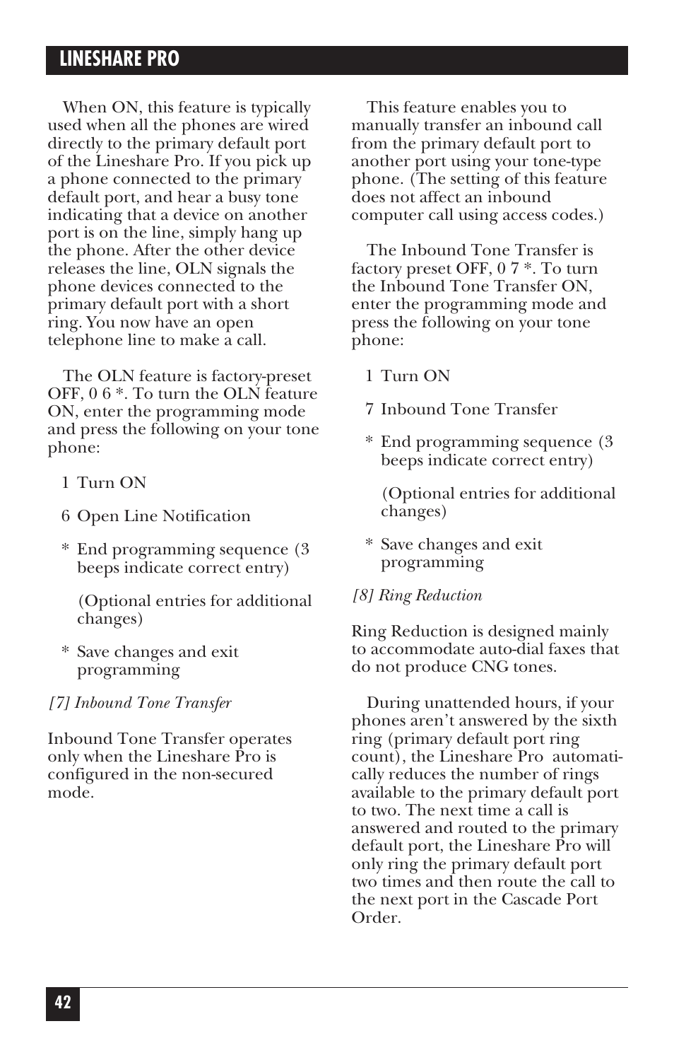 Lineshare pro | Black Box FX150A User Manual | Page 41 / 51