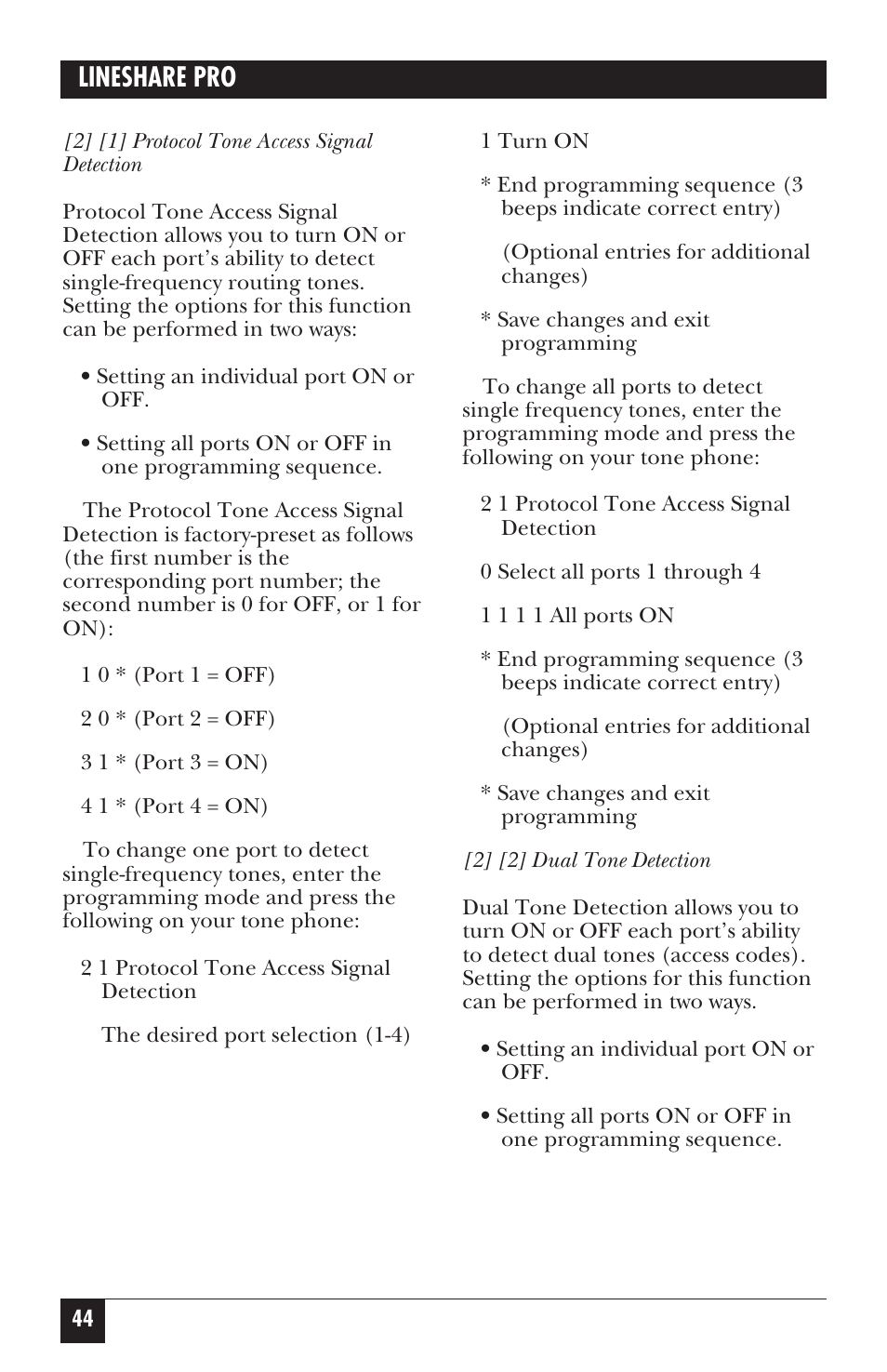 Lineshare pro | Black Box FX150A User Manual | Page 43 / 51