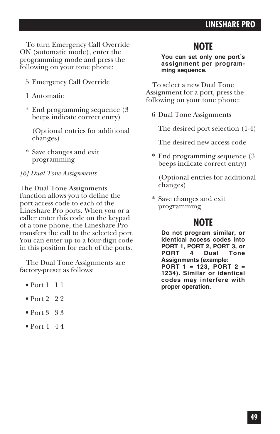 Lineshare pro | Black Box FX150A User Manual | Page 48 / 51