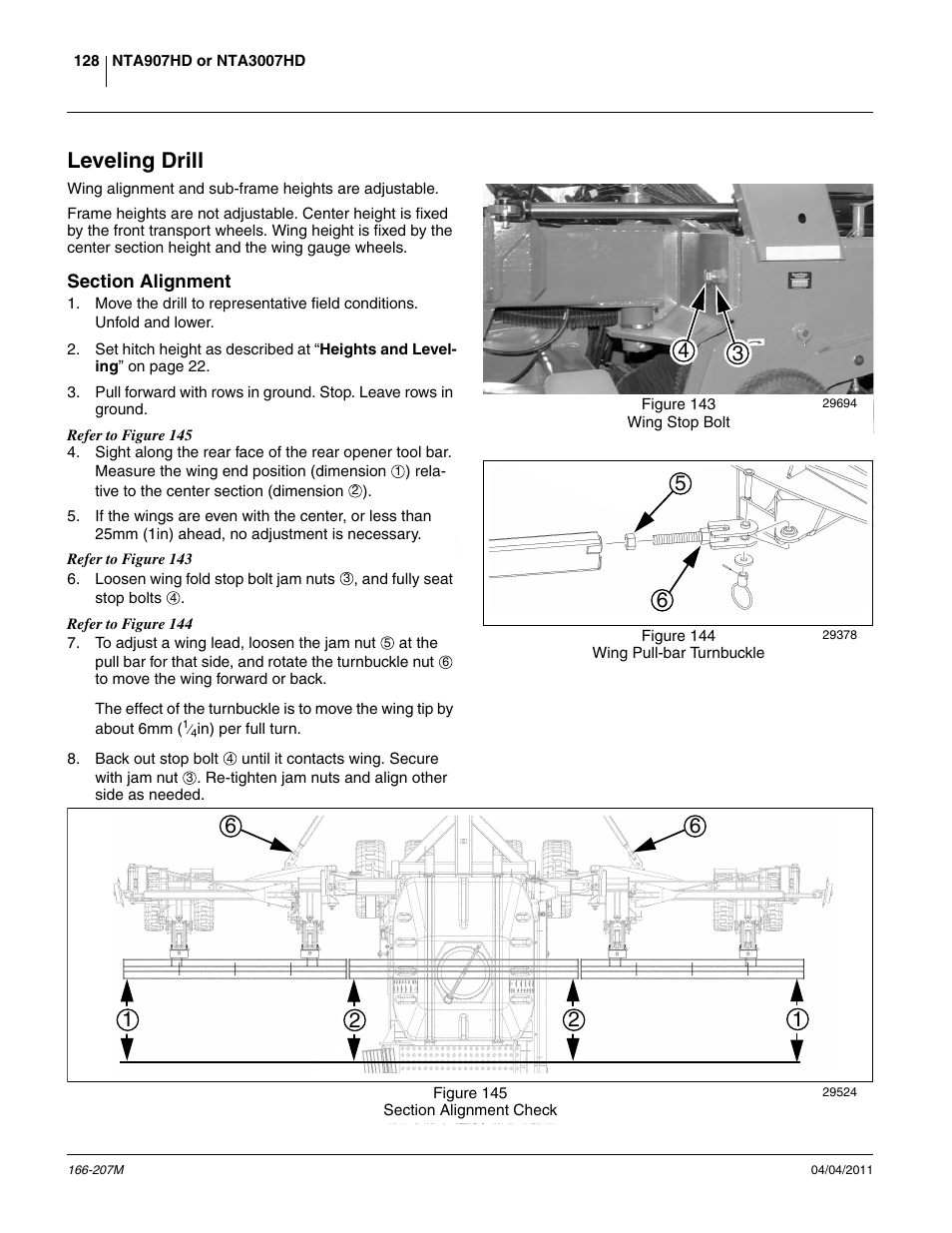 Leveling drill, Section alignment | Great Plains NTA3007HD Operator Manual User Manual | Page 132 / 180