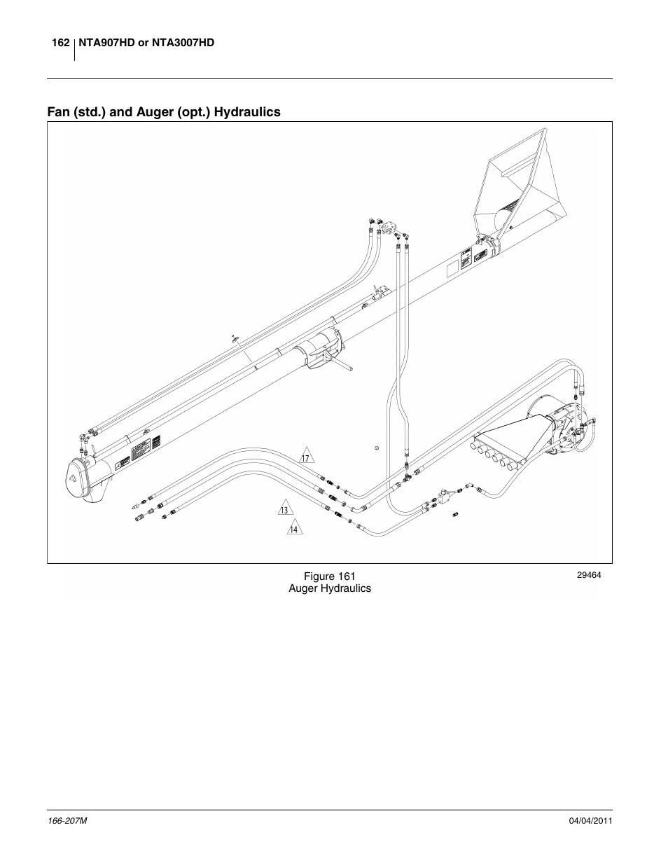 Fan (std.) and auger (opt.) hydraulics | Great Plains NTA3007HD Operator Manual User Manual | Page 166 / 180