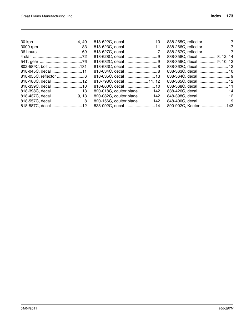 Great Plains NTA3007HD Operator Manual User Manual | Page 177 / 180