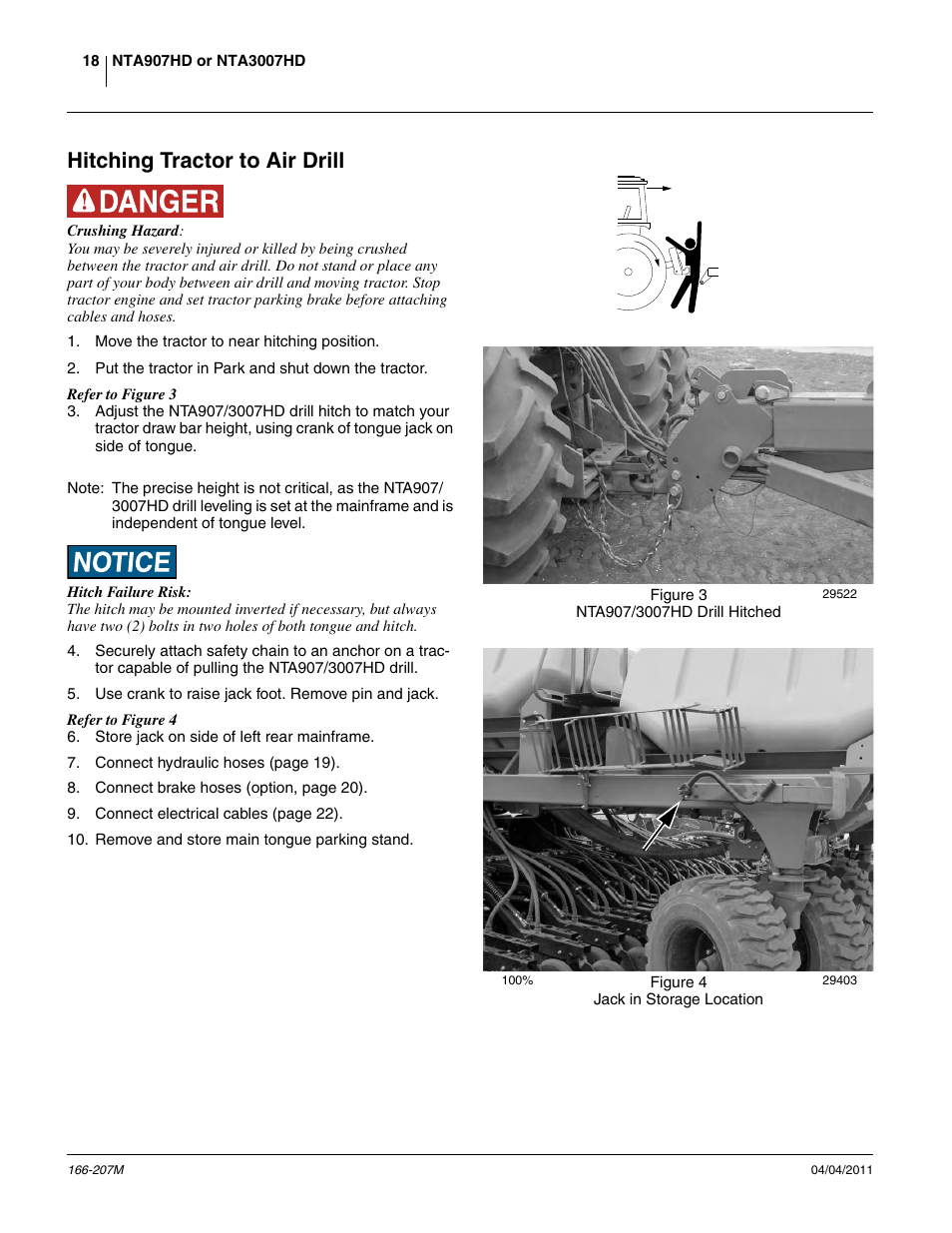 Hitching tractor to air drill | Great Plains NTA3007HD Operator Manual User Manual | Page 22 / 180