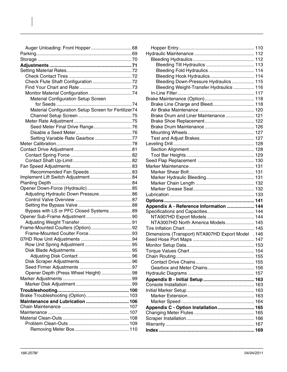 Great Plains NTA3007HD Operator Manual User Manual | Page 4 / 180