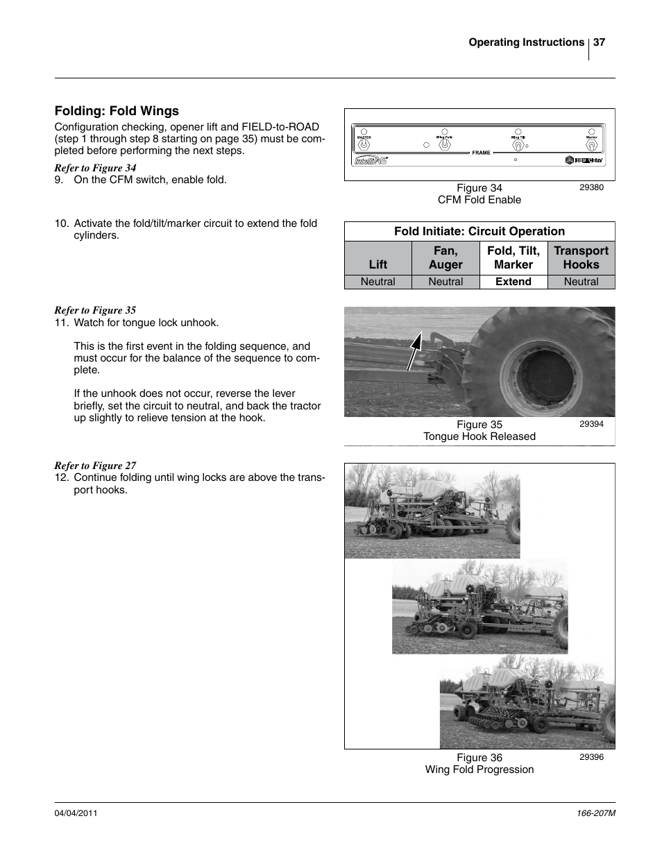 Folding: fold wings | Great Plains NTA3007HD Operator Manual User Manual | Page 41 / 180