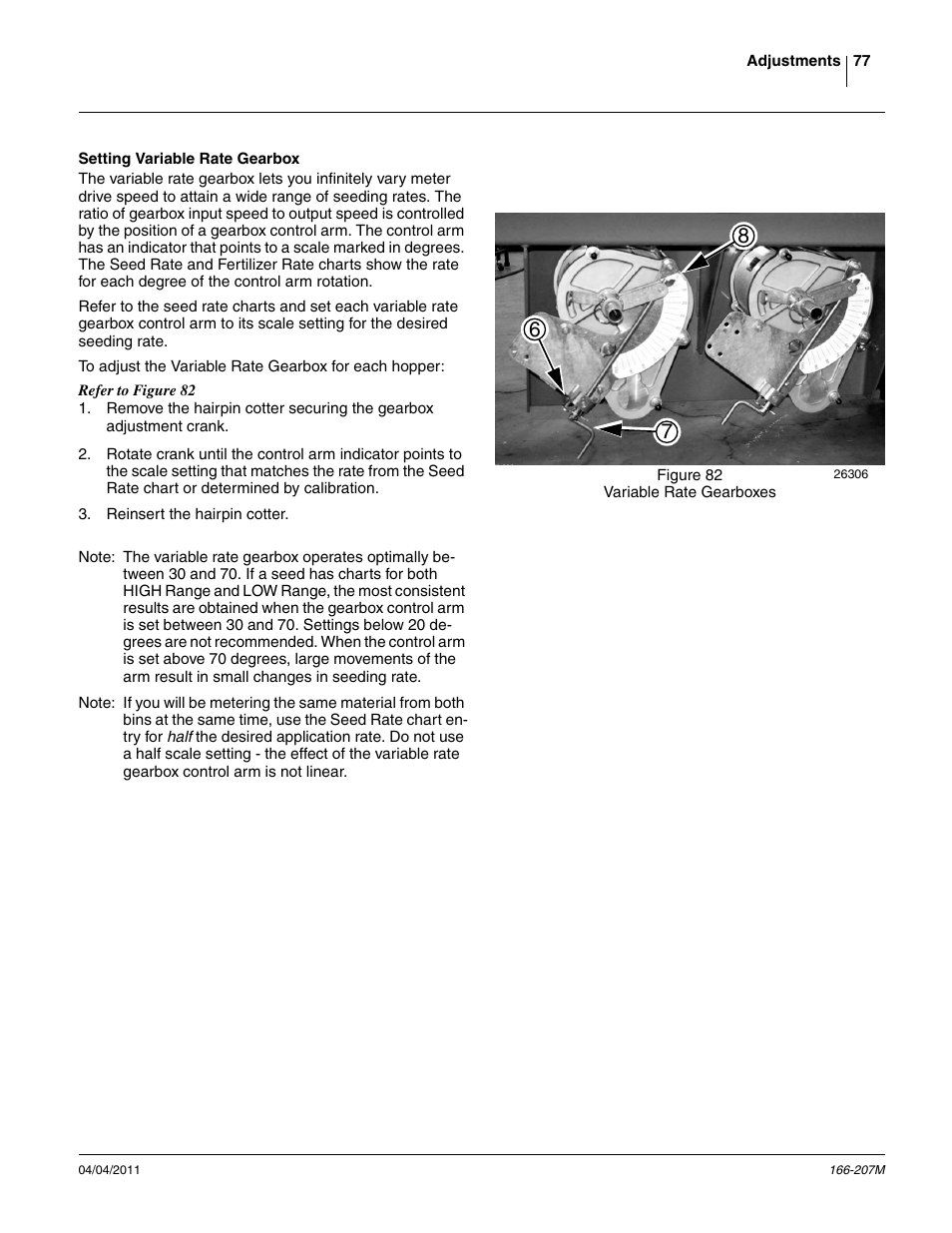 Setting variable rate gearbox | Great Plains NTA3007HD Operator Manual User Manual | Page 81 / 180