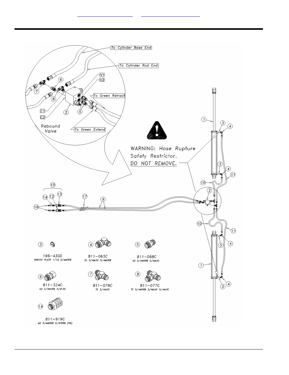 Hydraulic layout: ss1800 (s/n 1741yy-) | Great Plains SS2000 Parts Manual User Manual | Page 20 / 56