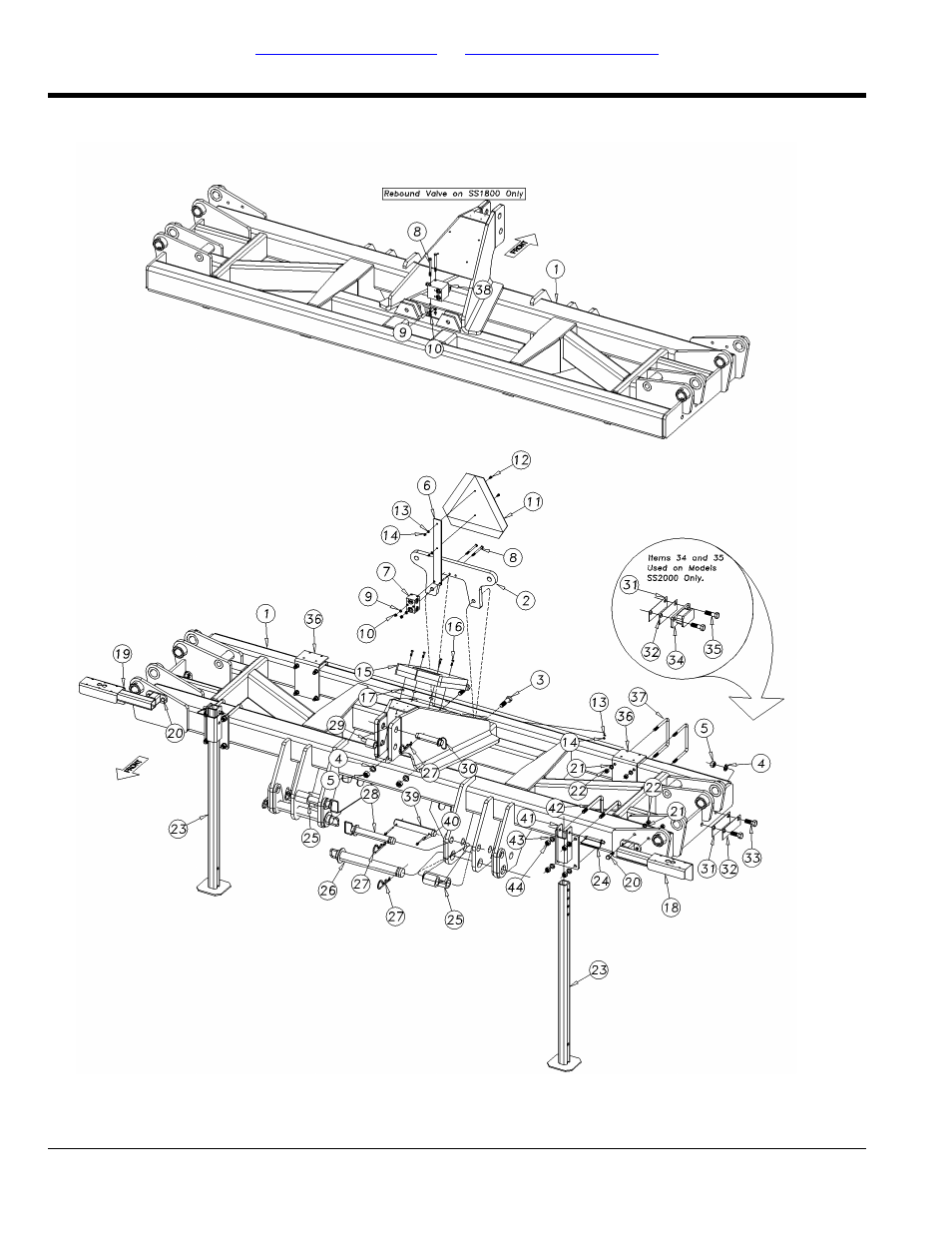 Section 2: frames, Center frame assembly, Selected models | Great Plains SS2000 Parts Manual User Manual | Page 6 / 56