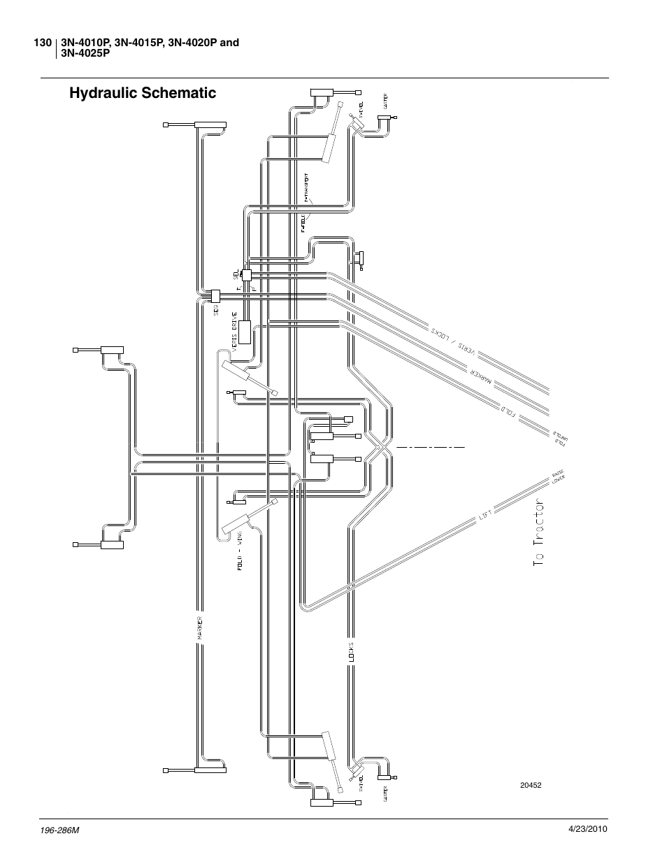 Hydraulic schematic | Great Plains 3N-4025P Operator Manual User Manual | Page 132 / 134
