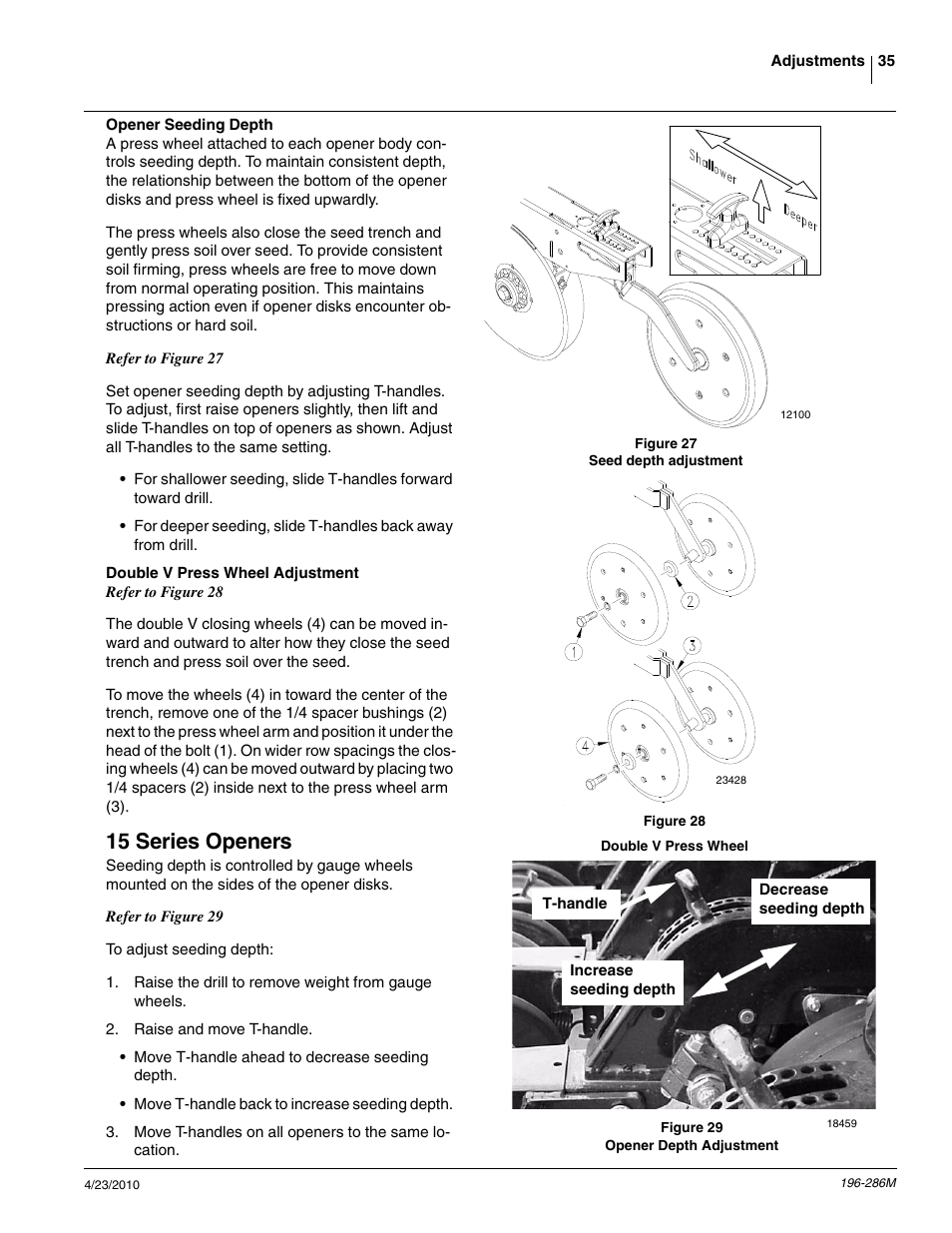 15 series openers | Great Plains 3N-4025P Operator Manual User Manual | Page 37 / 134