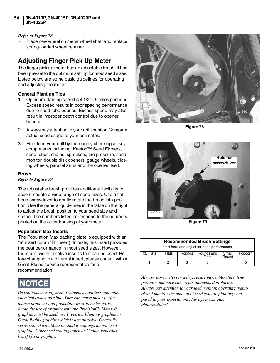 Adjusting finger pick up meter | Great Plains 3N-4025P Operator Manual User Manual | Page 56 / 134