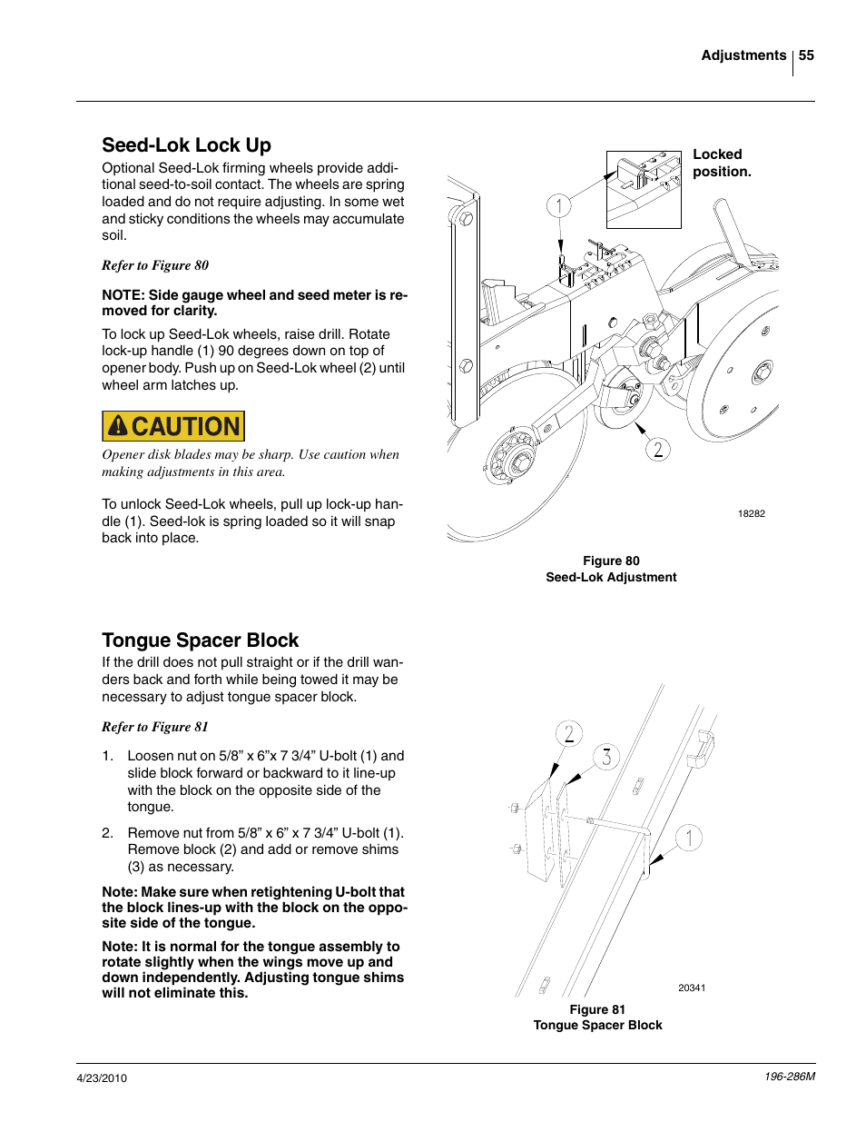 Seed-lok lock up, Tongue spacer block | Great Plains 3N-4025P Operator Manual User Manual | Page 57 / 134