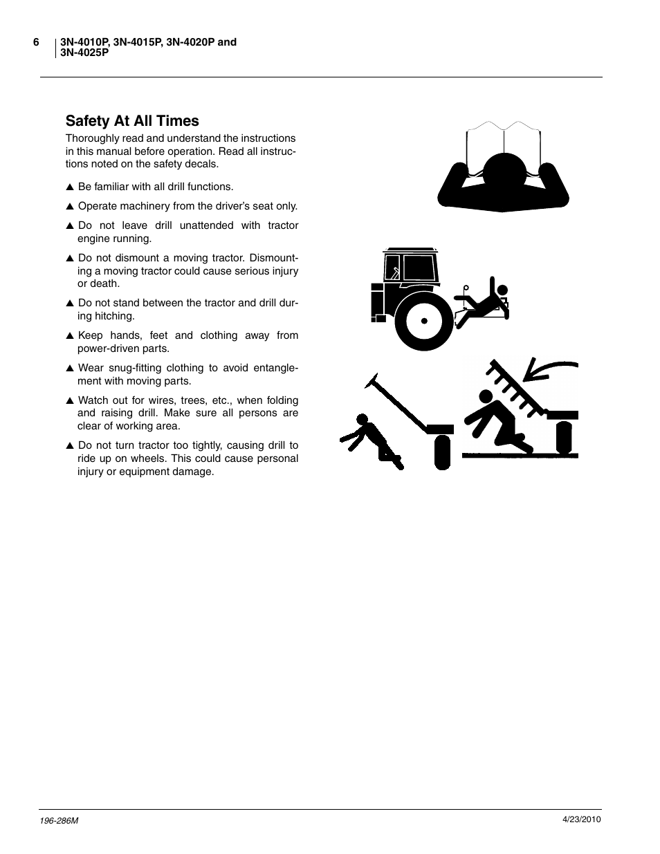 Safety at all times | Great Plains 3N-4025P Operator Manual User Manual | Page 8 / 134
