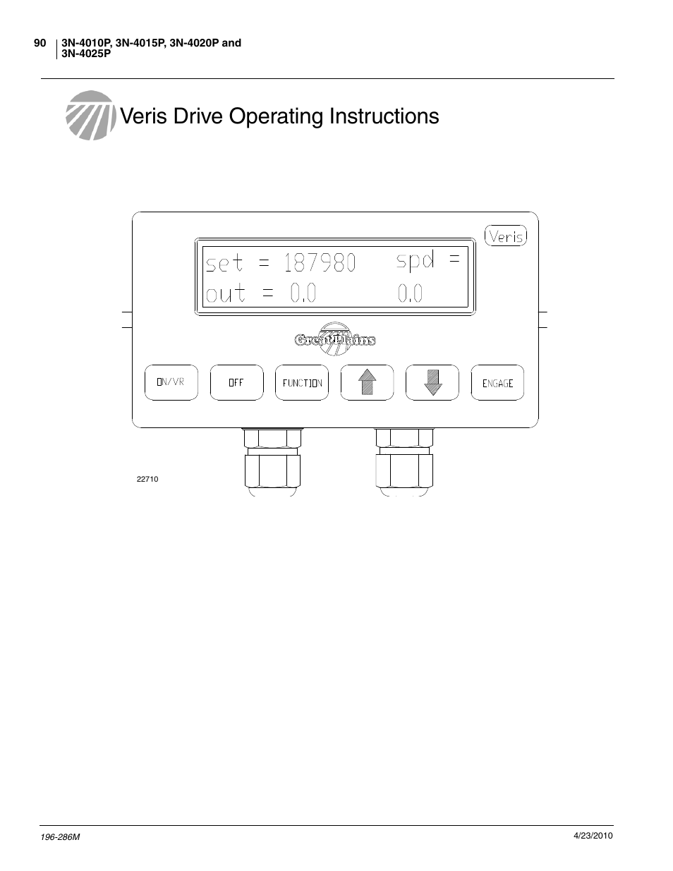 Veris drive operating instructions | Great Plains 3N-4025P Operator Manual User Manual | Page 92 / 134
