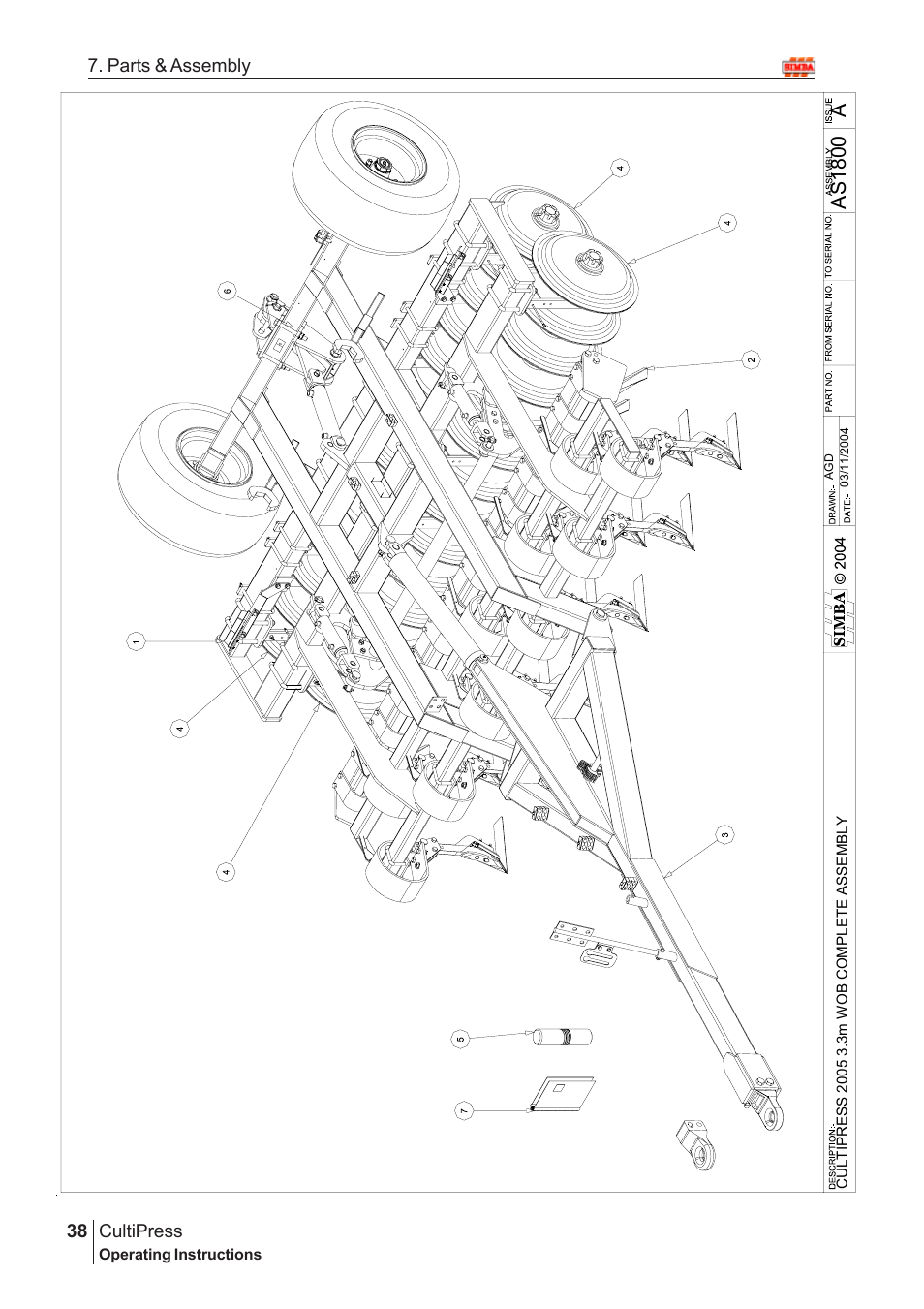 As 18 00 | Great Plains Simba Culti Press 2009 Parts Manual User Manual | Page 2 / 102