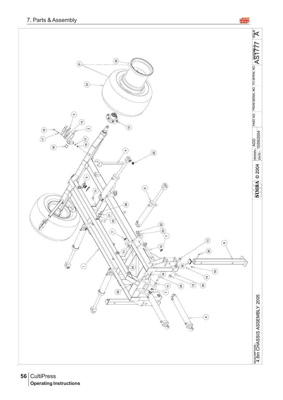 As 17 77 | Great Plains Simba Culti Press 2009 Parts Manual User Manual | Page 20 / 102