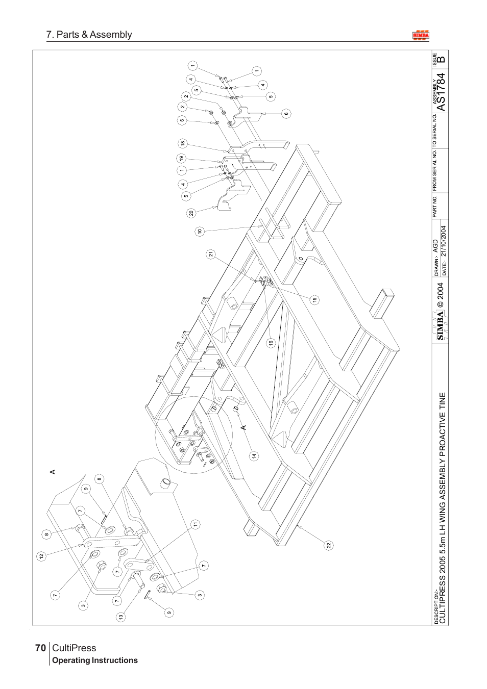 Bas 17 84 | Great Plains Simba Culti Press 2009 Parts Manual User Manual | Page 34 / 102