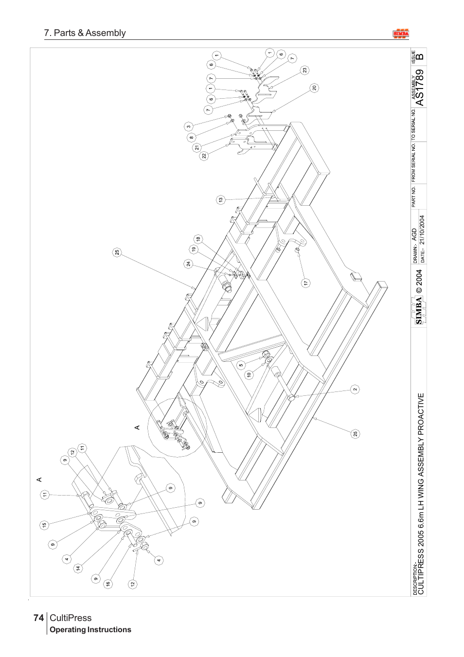 Bas 17 89 | Great Plains Simba Culti Press 2009 Parts Manual User Manual | Page 38 / 102