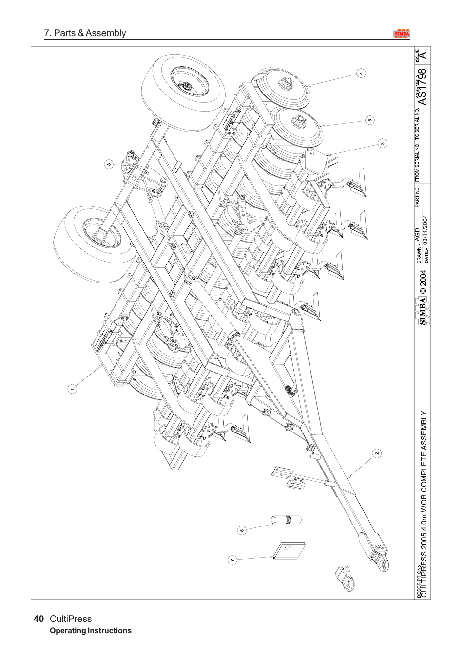 As 17 98 | Great Plains Simba Culti Press 2009 Parts Manual User Manual | Page 4 / 102