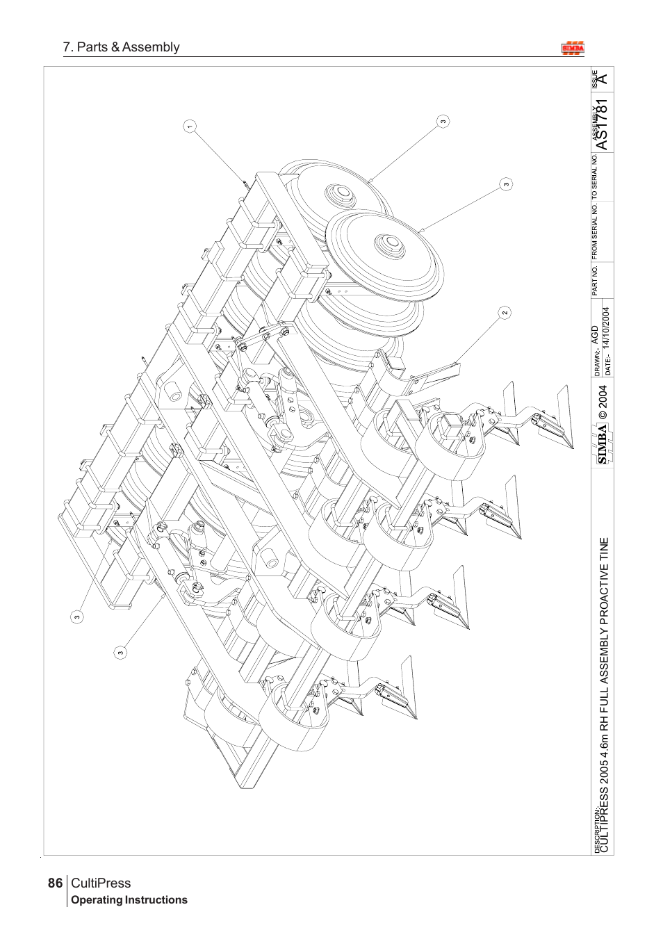 As 17 81 | Great Plains Simba Culti Press 2009 Parts Manual User Manual | Page 50 / 102