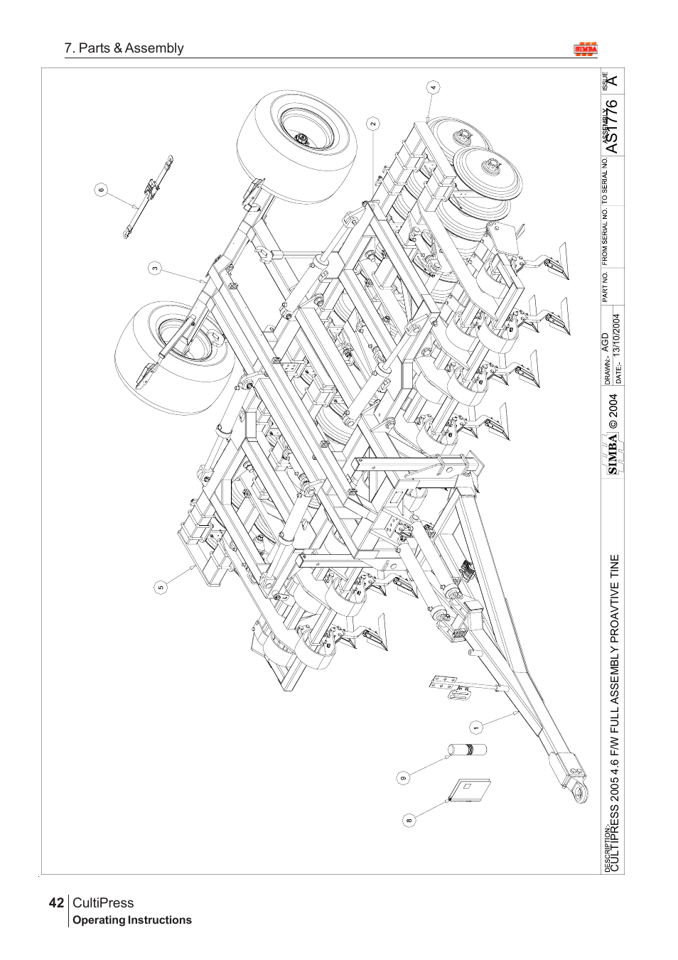 As 17 76 | Great Plains Simba Culti Press 2009 Parts Manual User Manual | Page 6 / 102